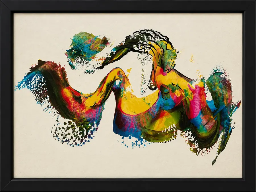 Alchimie, acrylique au couteau sur papier-toile